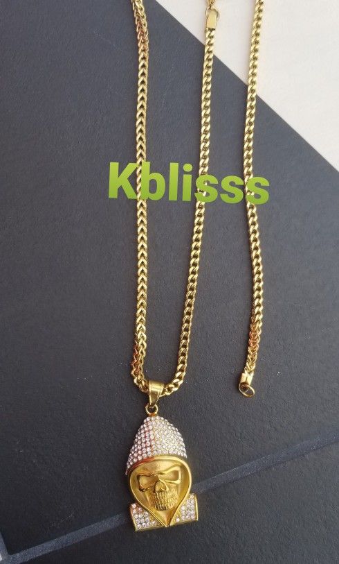 🔥🔥🔥14k Gold Plated Franco Chain & Bracelet Set... Available For Pick Up Or Delivery