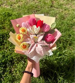 Handmade Crochet Flower Bouquet
