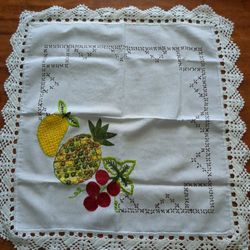 Servilletas Bordado A Mano  hand-embroidered tablecloth