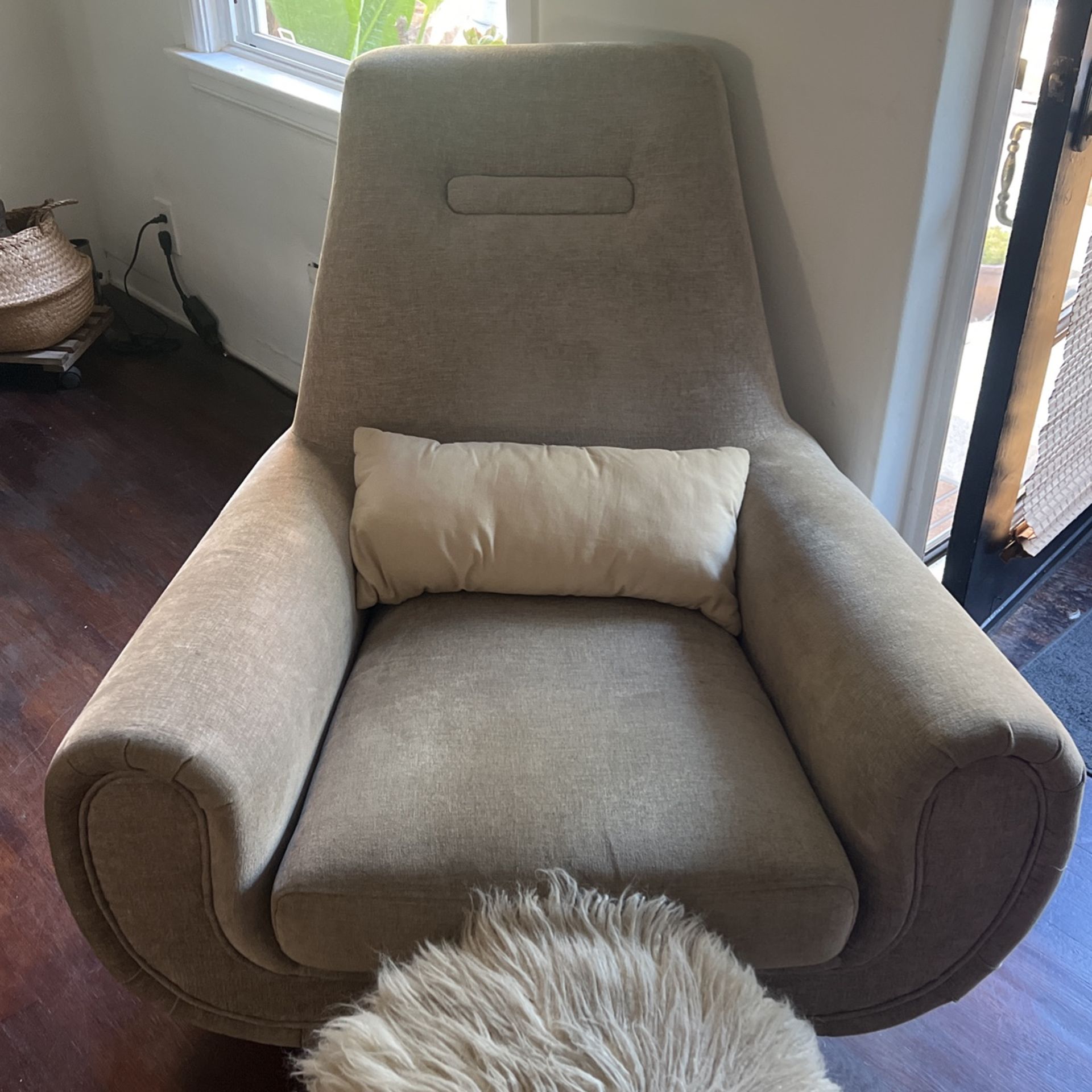 Gray Wingback Chair