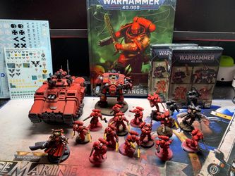 Complete Blood Angels Space Marine Army Starter Lot + 2024 Codex (Unused Code) & Upgrades