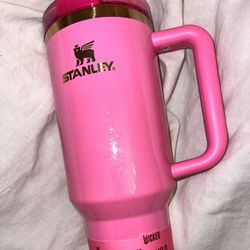 Stanley wicked Glinda (pink with gold and glitter)