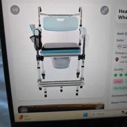 Brand New Heavy-duty Rolling Shower Bath Wheel Chair