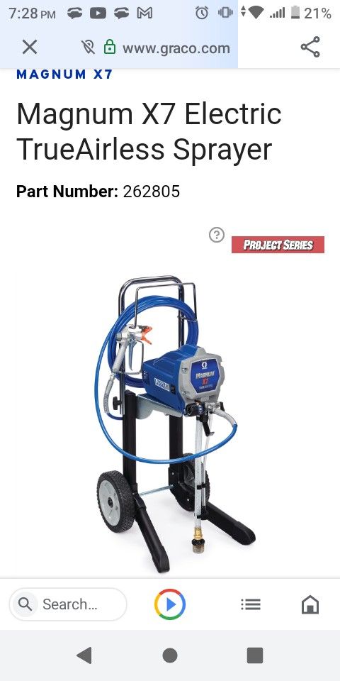 Graco Magnum X7 Airless Sprayer Cart