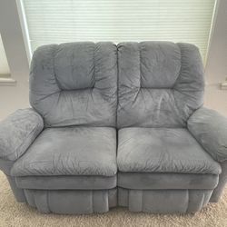 Teal Velvet Loveseat Recliner