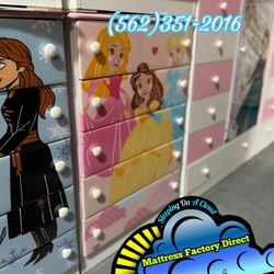 Princess Five Drawer Dresser New Chest Cajonera Comoda Nueva 