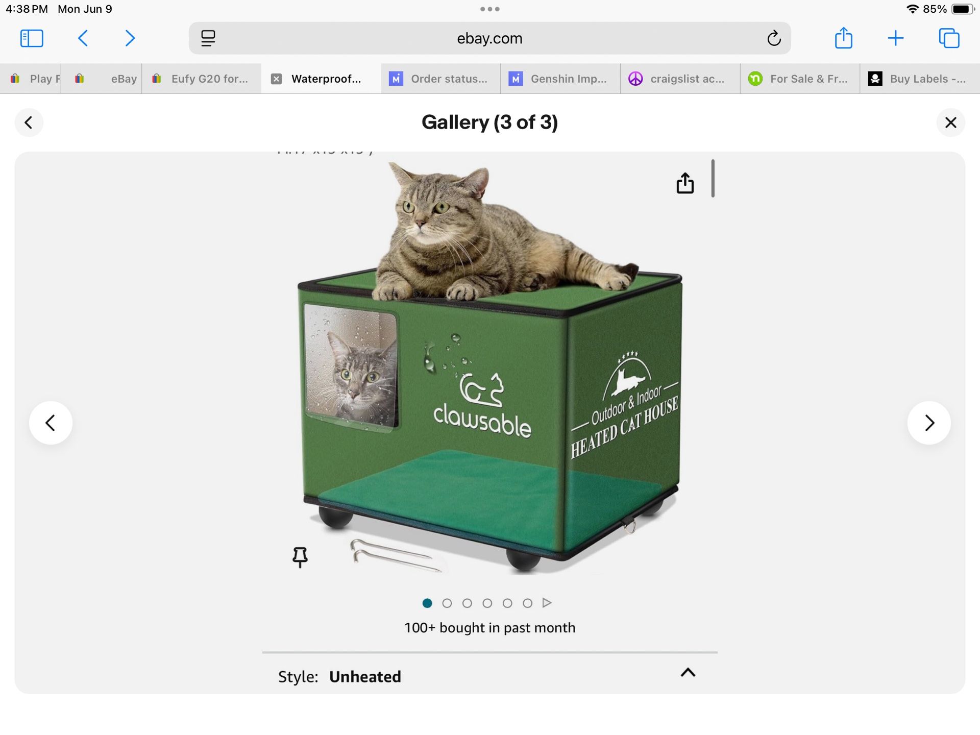 Clawsable Waterproof Heated Cat House