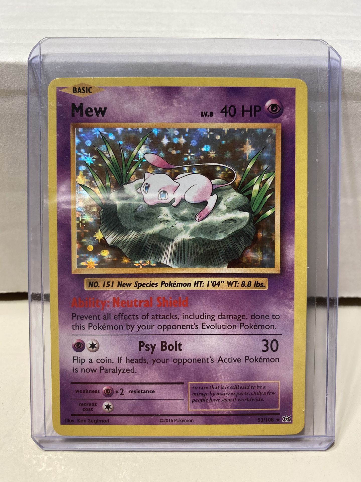 2016 Pokémon Evolutions Mew 52/108 Holo