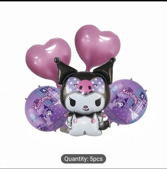 Kuromi 5 Piece Balloons 