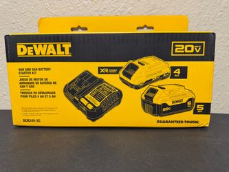 Dewalt 20V MAX Lithium-Ion Starter Kit with 4.0 Ah and 5.0 Ah Batteries and Charger