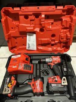 M18 FUEL 18V Lithium-Ion Brushless Cordless Hammer Drill and Impact Driver Combo Kit (2-Tool) with 2 Batteries