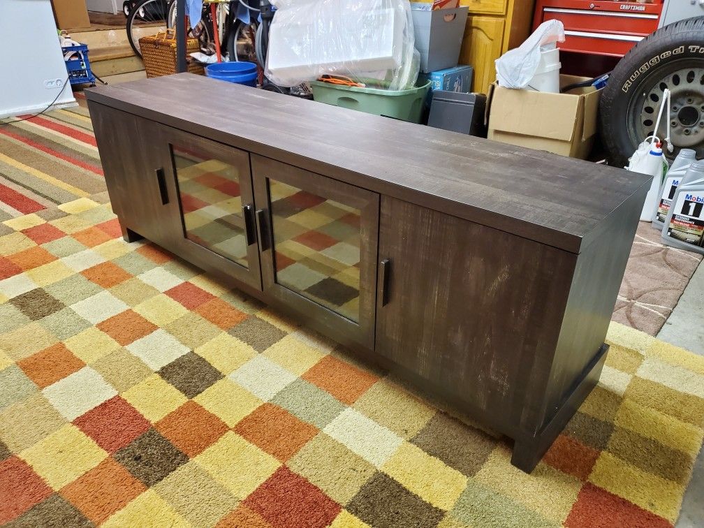 Entertainment Center  TV media Console Distressed Rustic Look