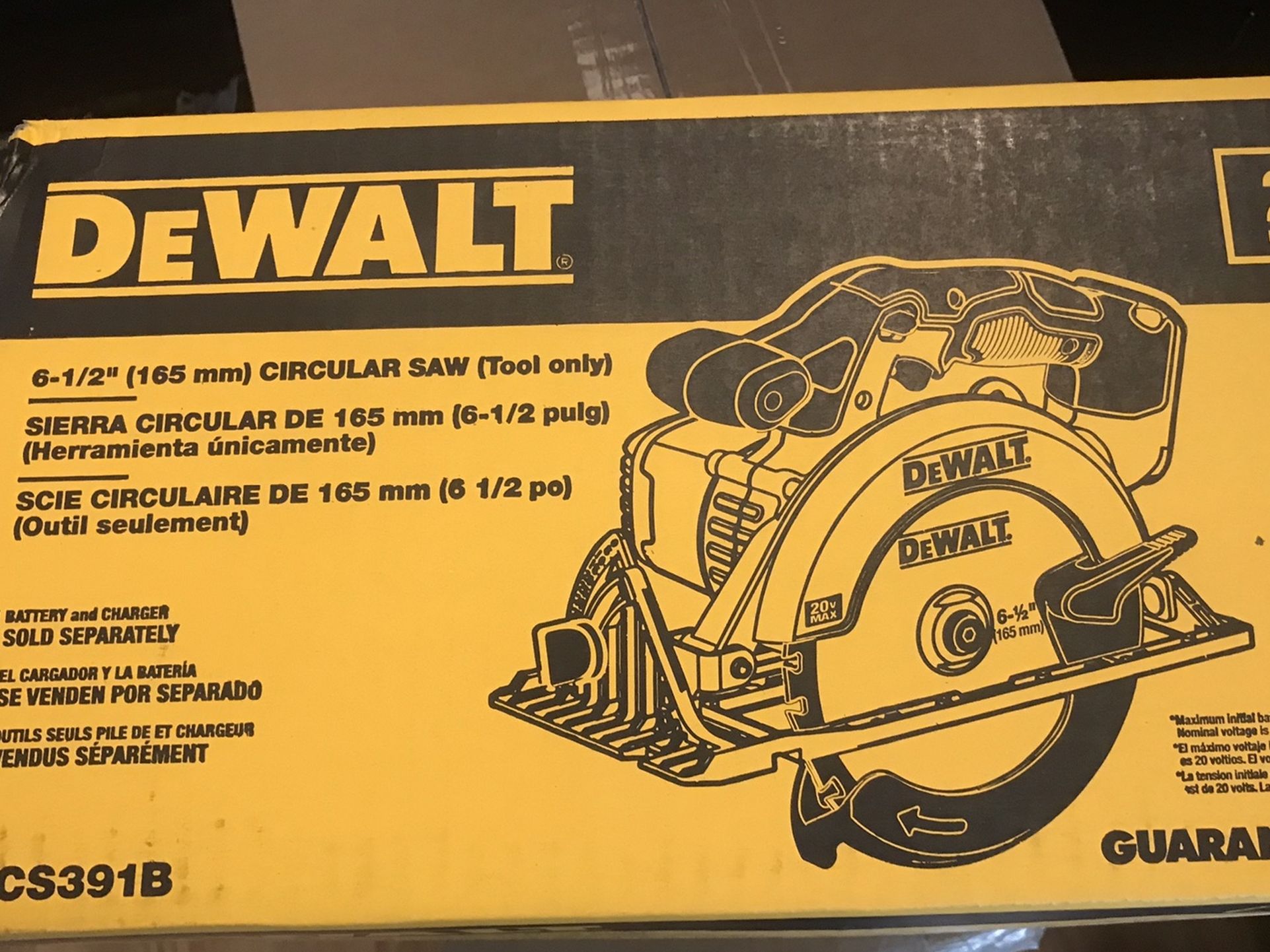 Dewalt DCS391b 6.5 In Circular Saw -new