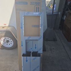 Bathroom Wall Unit, Stainless w/ Trash