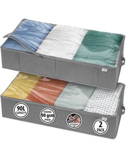 Under Bed Storage Organizers Containers & Clothes Storage Set Of Two