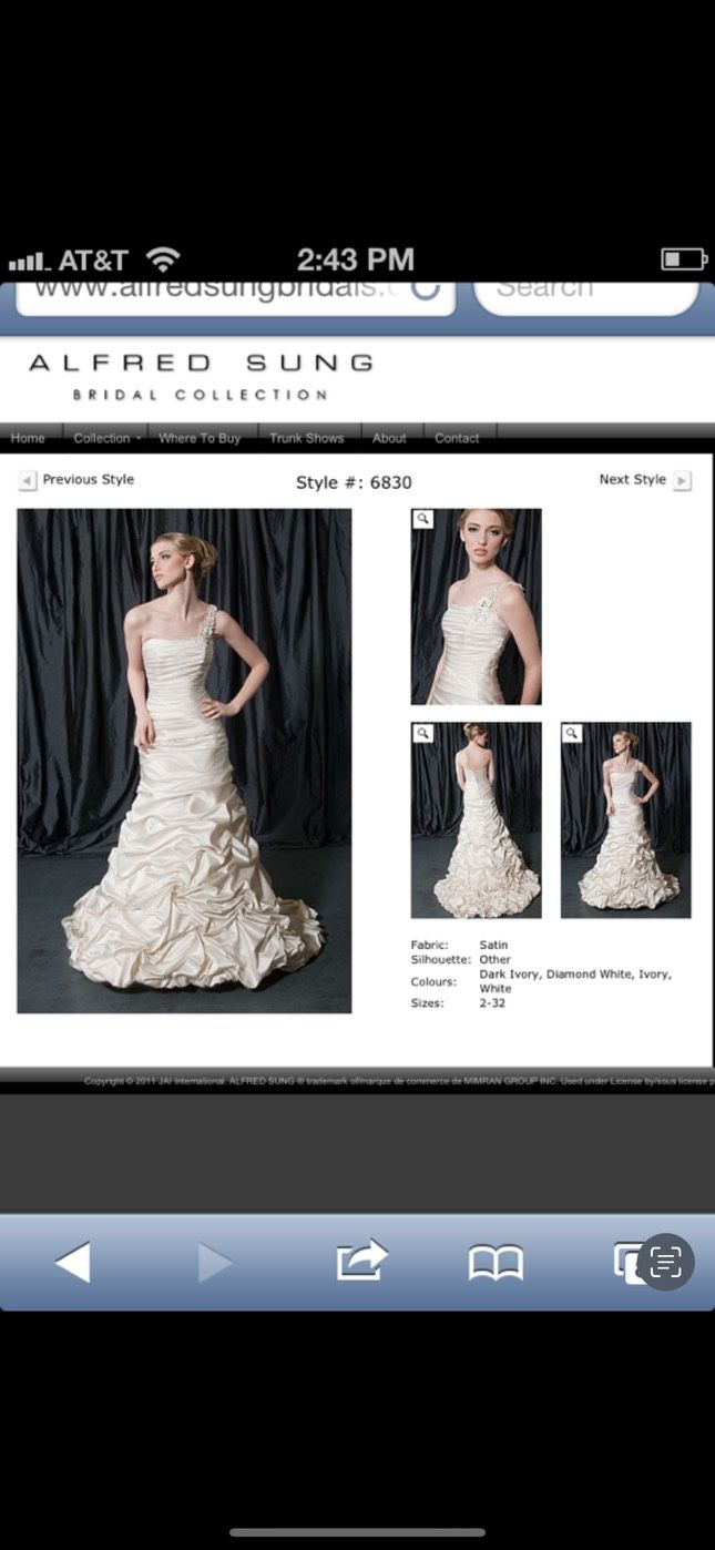 Alfred Sung Bridal Collections Wedding Dress 