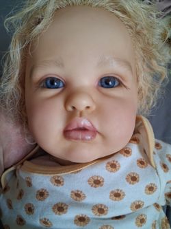 Reborn Baby Doll Blonde Hair Blue Eyes