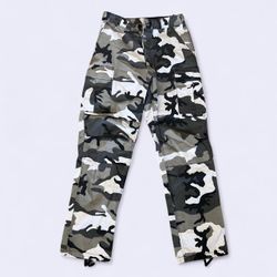 black and grey cargo pants