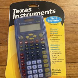 Texas Instruments TI-15 Scientific Calculator Explorer Solar  School New