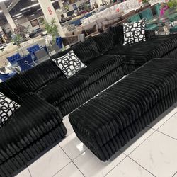 Huge Double Chaise Sectional With XL Ottoman 🔥🔥🔥🔥