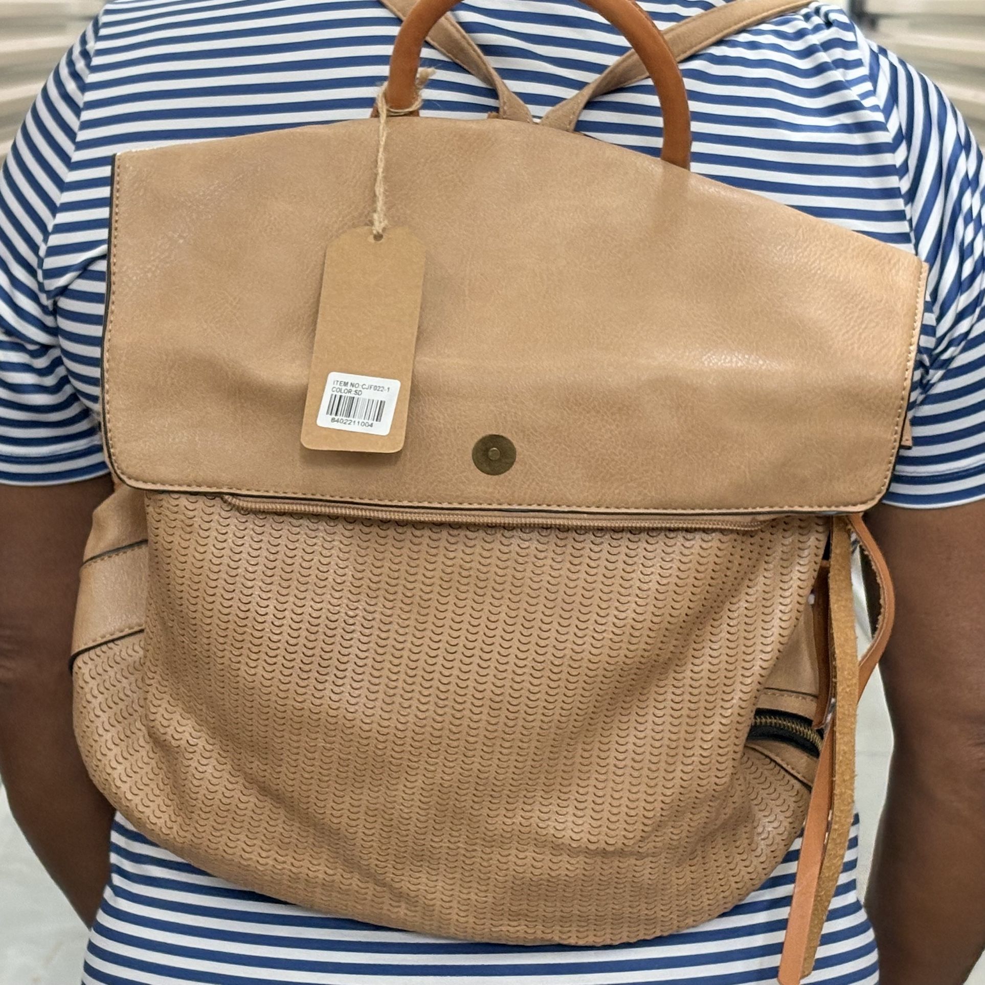Beige Backpack 