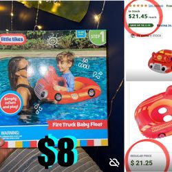 $8 Little tikes Ride on pool flooding Firetruck🚒 flood caddy for 6 to 24 months brand new