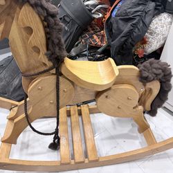 Custom Made Oak Rocking Horse