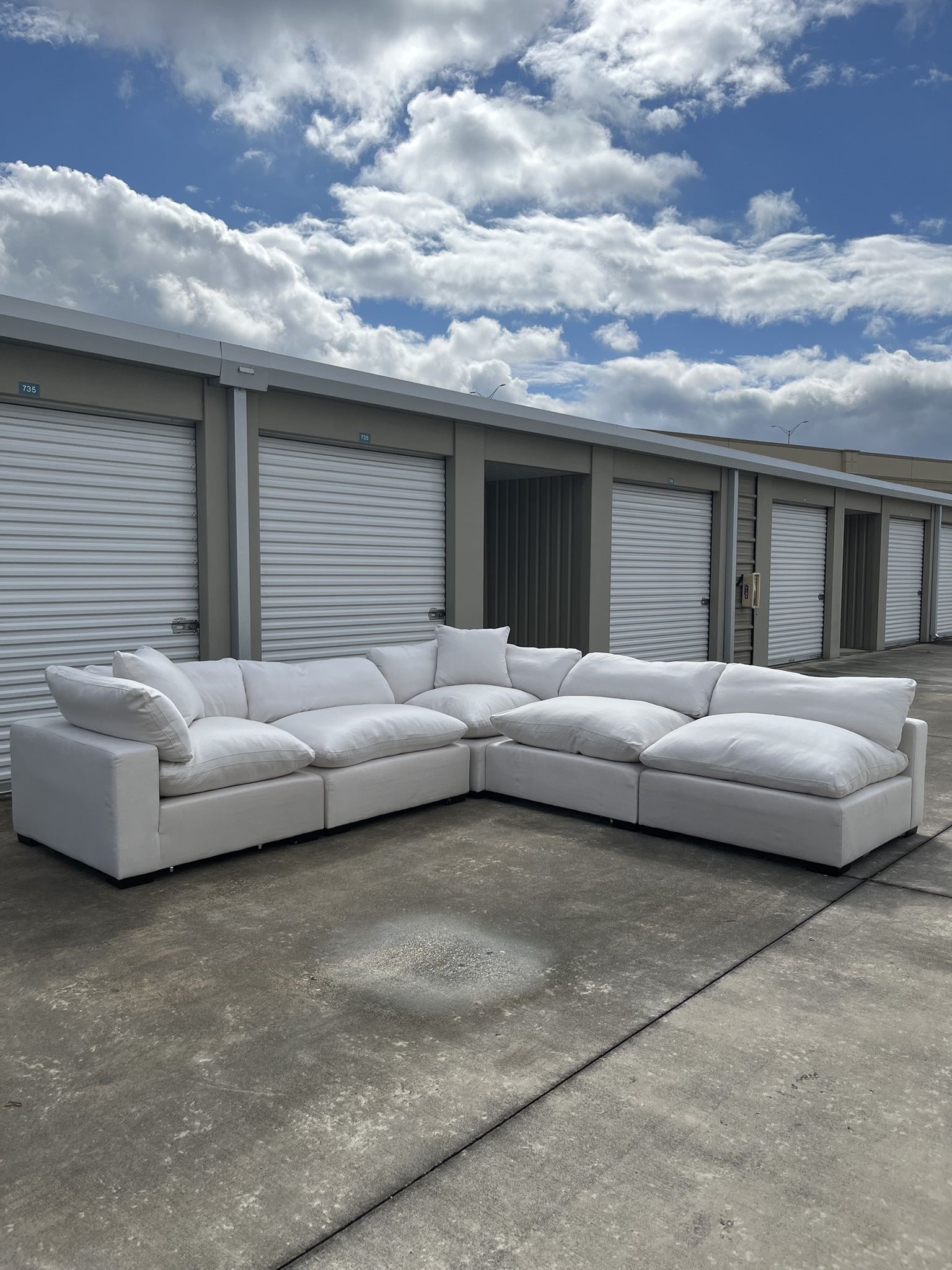 White Sectional Cloud Couch