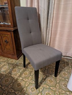 Gray Fabric Dining Chair with Black Legs (4 chair set)