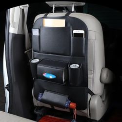 2 Car Back Seat Organizer, Side Gap Organizer, Collapsible Mesh Bag 