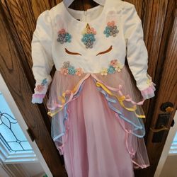 Unicorn Dress Costume Size 7/8