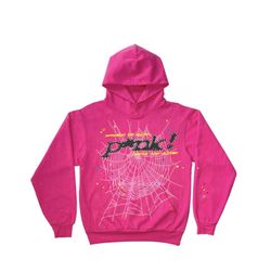 Pink Sp5der Hoodie – Size Medium – “Ponk” – Streetwear