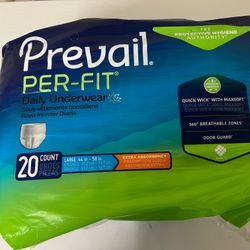 Prevail Per-Fit Extra Disposable Underwear Pull-ups 20 Ct 