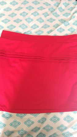 Red mini skirt