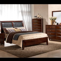*Bedroom Special*---Emily Merlot Charming King Bedroom Sets---Delivery And Easy Financing Available👏