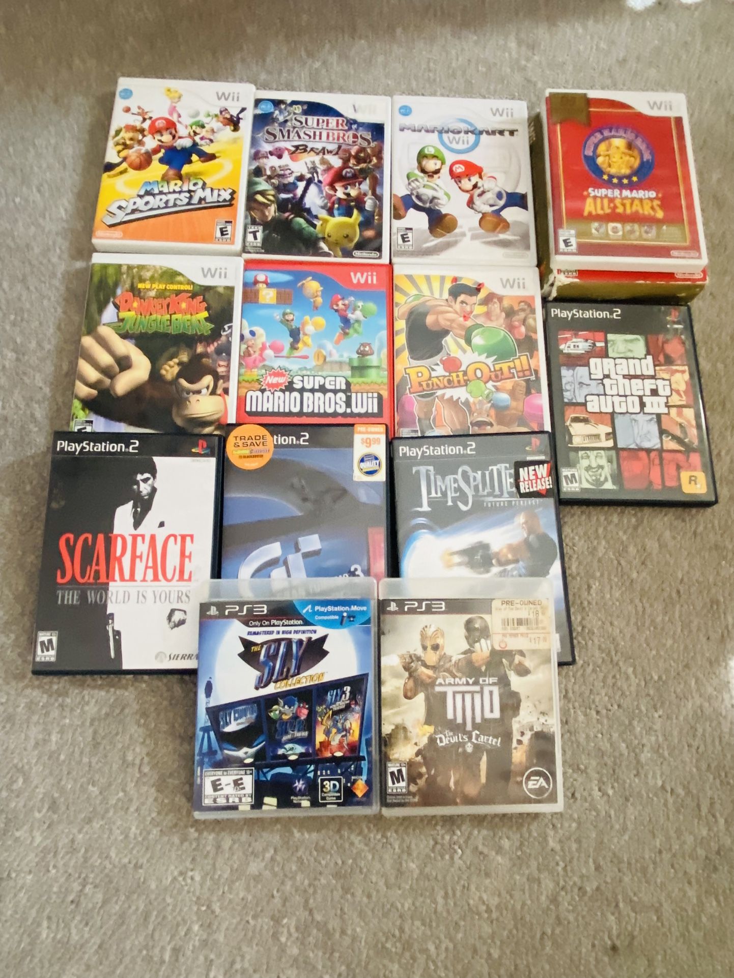 Nintendo Wii ,PS2, PS3 Games 
