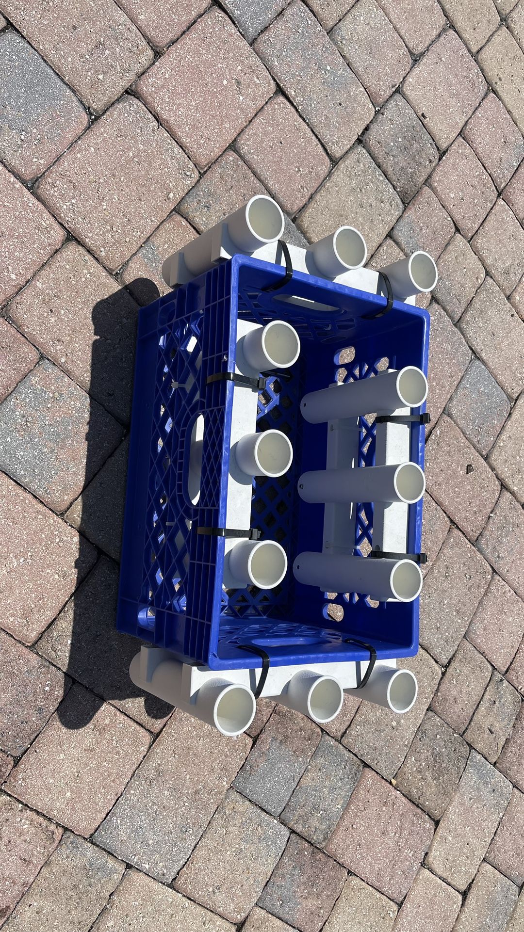 Fishing rod holder crate