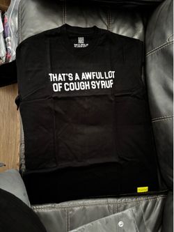 (Item not free) classic black and white awful lot of cough syrup shirt