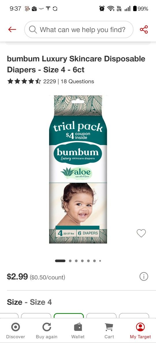 Bumbumb Size 4 Diapers