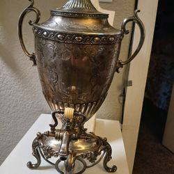 Victorian era silver plated samovar possibly Reed & Barton