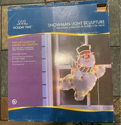 Holiday Time Snowman Light Sculpture