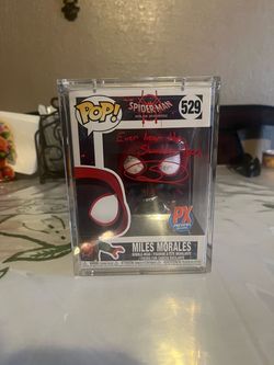Funko Pop Miles Morales #529 Signed quote and psa