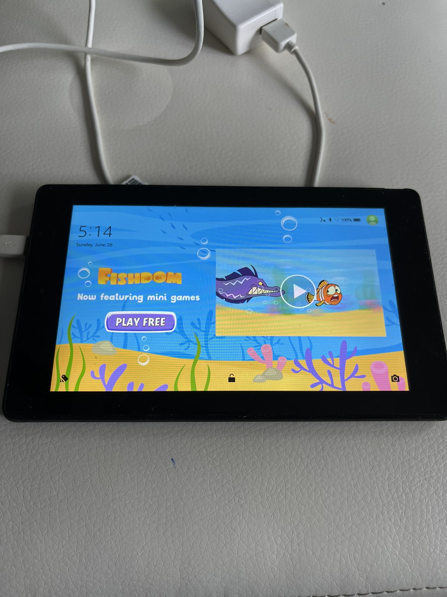 Amazon Fire  Tablet With Charger