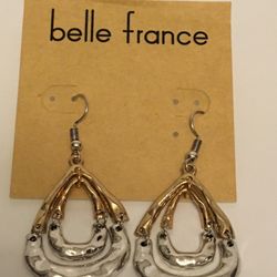 Belle France Gold & Silver Tone Earrings