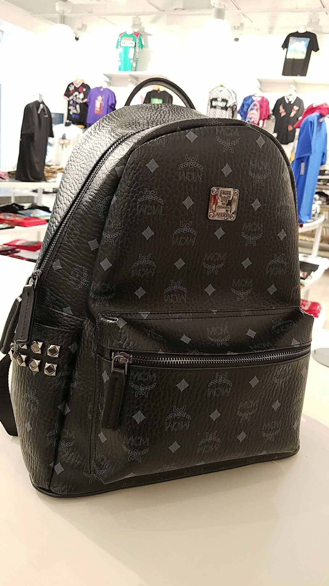 MCM Backpack (Stark w/ black studs)