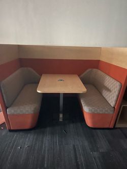 Two sets of dining booths
