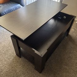 Lift-Top Coffee Table with Hidden Storage