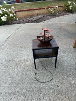 Peaceful fountain with light (table sold separately)