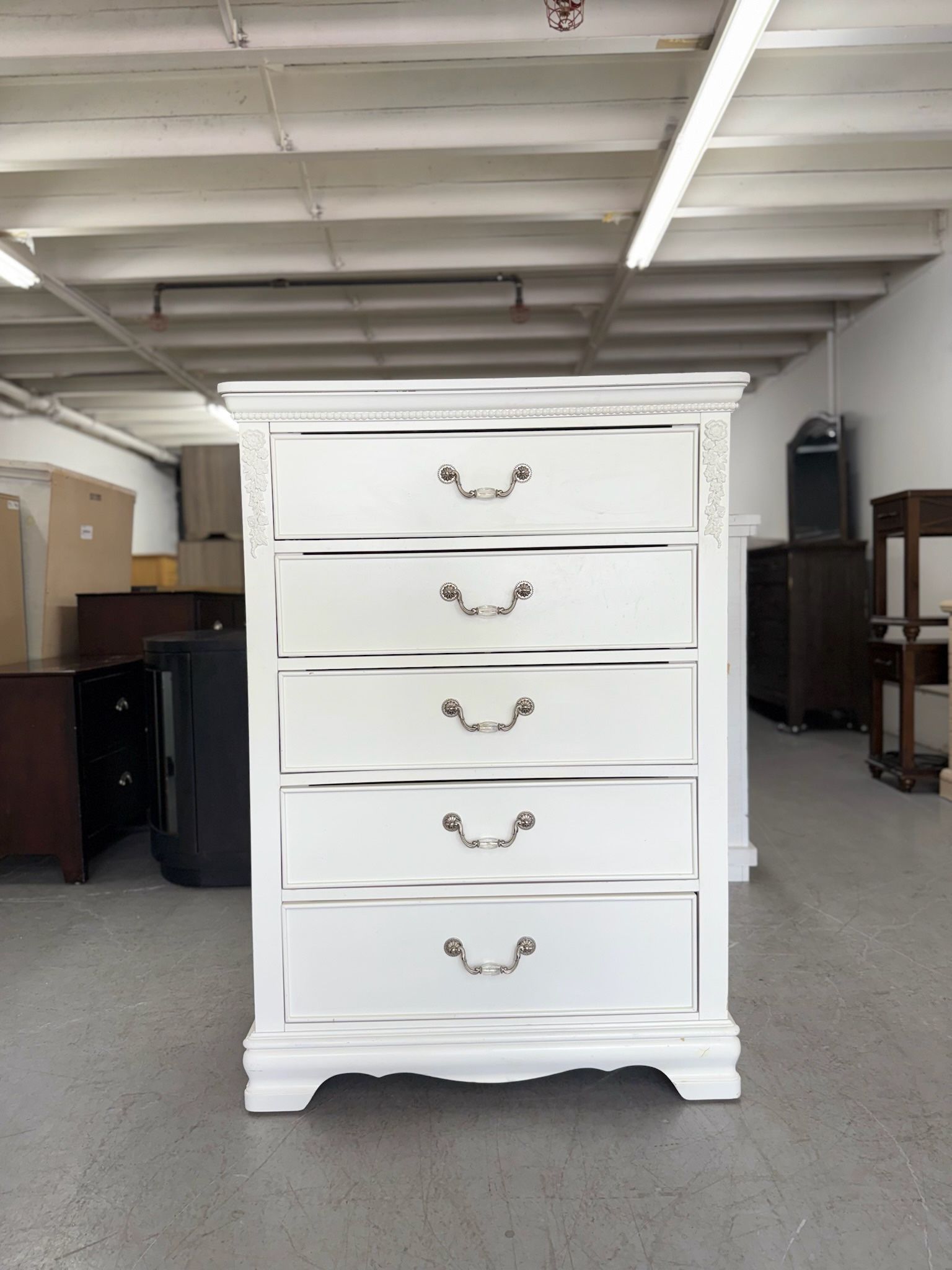 See Page For Matching Nightstands - White 5 Drawer Dresser
