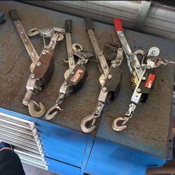 Come Cum A Long Winch Cable Jeep Off Roading Tool Puller Strap Pulley 